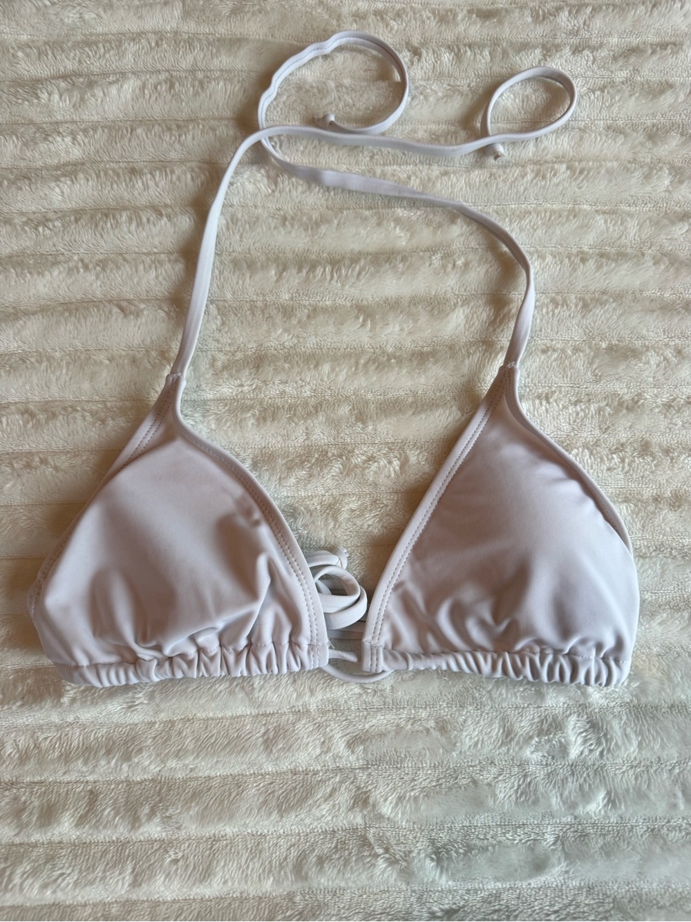 White Triangle Bikini Top
